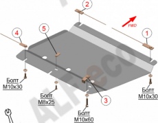 Защита Alfeco для РК Cadillac Escalade IV 2014-2021